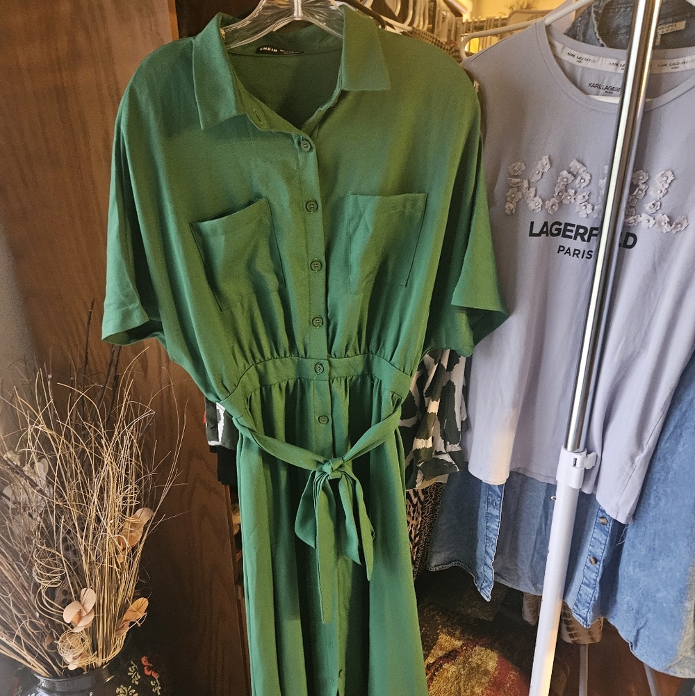 SHEIN green dress